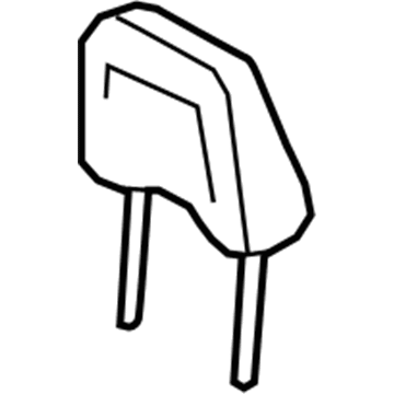 BT4Z-78611A08-AE Ford Headrest, Charcoal, Front Illustration 1 of 1