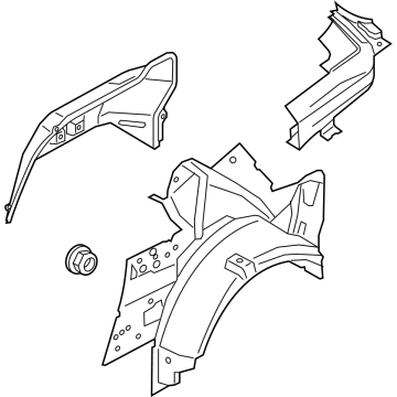 PR3Z-7627790-A Ford Inner Panel, Rear Passenger Side Illustration 1 of 1
