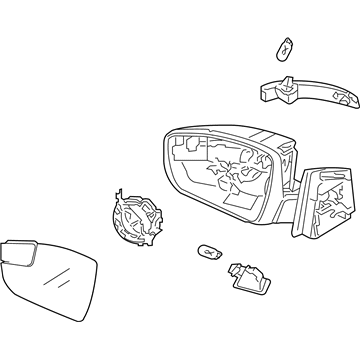 Ford F1EZ-17682-R Mirror Assembly - Rear View Outer