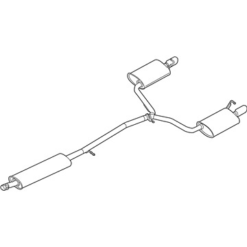Ford JA8Z-5230-A Muffler Assembly - Centre And Rear