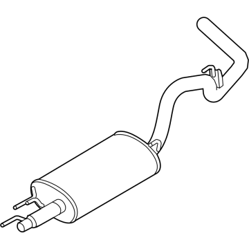 Ford JL3Z-5230-A Muffler And Pipe Assembly - Rear