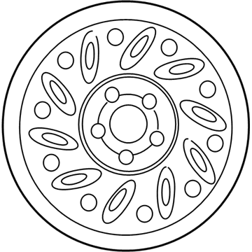 Mercury F87Z-1007-BD Wheel Assembly