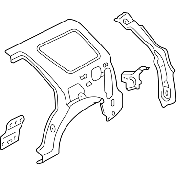 Mercury 8L8Z-7827864-A Panel Assembly - Rear Quarter Inner