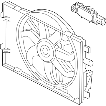 Mercury BE5Z-8C607-B Motor And Fan Assembly - Engine Cooling