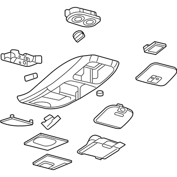 6L2Z-78519A70-AAB Ford Overhead Console, Camel, Front Upper Illustration 1 of 1