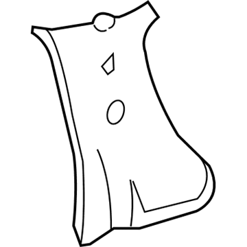 5L8Z-7831004-BAB Ford Upper Trim Panel, Rear Inner Passenger Side Illustration 1 of 1