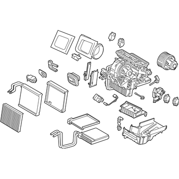 Lincoln FV6Z-19B555-F Evaporator And Housing Assembly