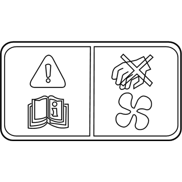 Lincoln XW4Z-8653-BA Decal - Radiator Fan Warning