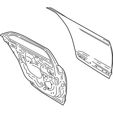Lincoln GD9Z-5424630-B Door Assembly - Rear Less Hinges