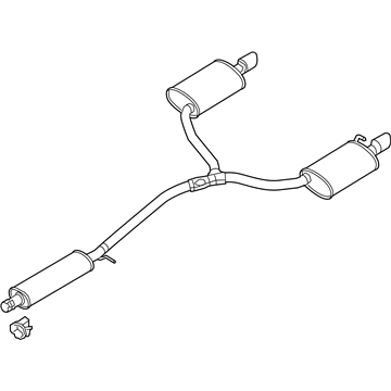 Ford DG1Z-5230-C Muffler Assembly - Centre And Rear