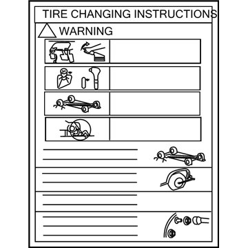 Ford 8C3Z-17A083-A Decal - Jack Operation