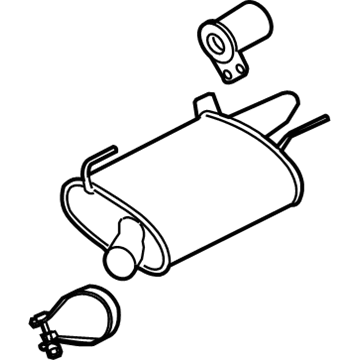 Ford AR3Z-5230-S Muffler Assembly - Front