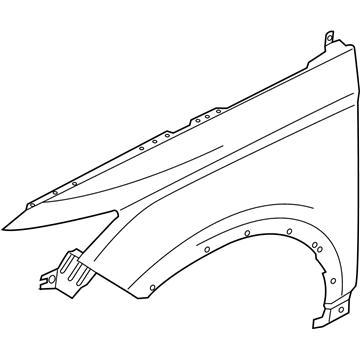 Ford EJ7Z-16005-A Fender, Front Passenger Side EJ7Z-16005-A Ford Fender, Front Passenger Side Illustration 1 of 1