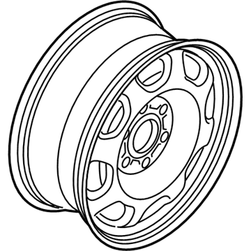 Ford HL3Z-1007-D Wheel, Alloy HL3Z-1007-D Ford Wheel, Alloy Illustration 1 of 1