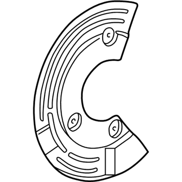 Ford XW4Z-2C028-AA Shield - Brake Disc
