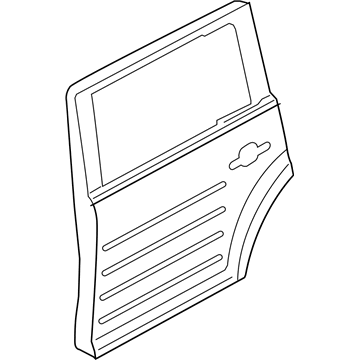Ford 8A8Z-7424630-A Door Assembly - Rear Less Hinges