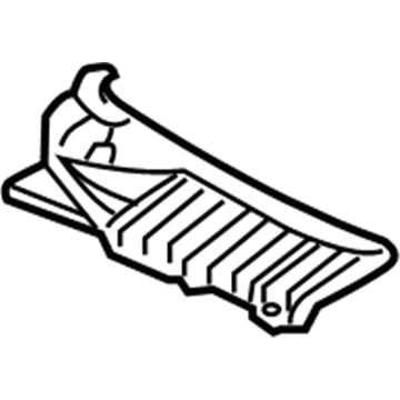 Ford 6L2Z-78022A68-AAA Cowl Grille, Passenger Side 6L2Z-78022A68-AAA Ford Cowl Grille, Passenger Side Illustration 1 of 1
