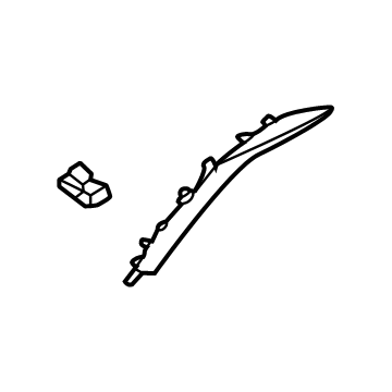 Ford M2DZ-7803598-BA Moulding - Windshield