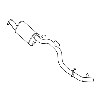 Ford 3C7Z-5230-AB Muffler And Pipe Assembly