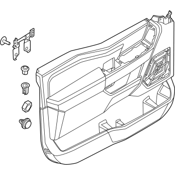 Ford ML3Z-1623942-AF Door Trim Panel, Black, Front Inner Passenger Side ML3Z-1623942-AF Ford Door Trim Panel, Black, Front Inner Passenger Side Illustration 1 of 1
