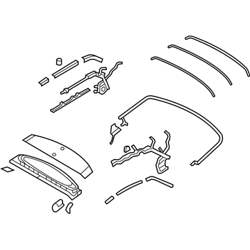 Ford DR3Z-7653000-AA Frame Assembly - Soft Top