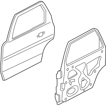 Mercury YL8Z-7824631-AA Door Assembly - Rear - Left