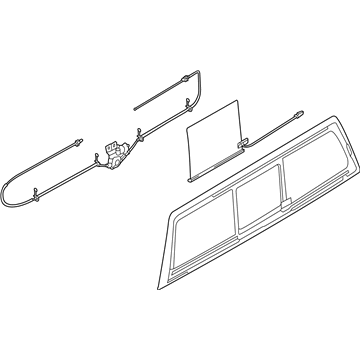 ML3Z-1542006-C Ford Glass - Sliding Illustration 1 of 1