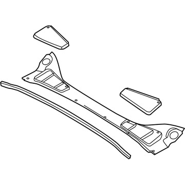 CV6Z-58018A16-A Ford Cowl Grille, Front Illustration 1 of 1