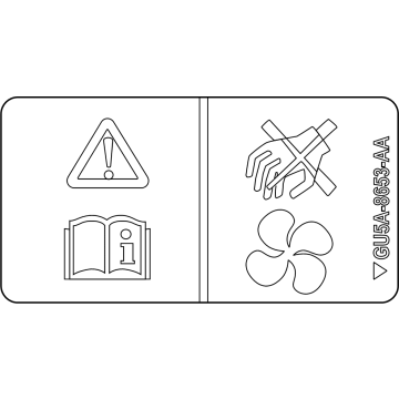 Lincoln GU5Z-8653-A Decal - Radiator Fan Warning