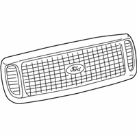 Ford Excursion Grille - 1C7Z-8200-BAR Grille, Arizona Beige/Red, Front