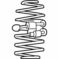 Ford Crown Victoria Coil Springs - 6W7Z-5560-A Coil Spring, Dark Green, Rear