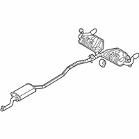 Ford Edge Muffler - 8T4Z-5230-A Muffler & Pipe, Black, Front