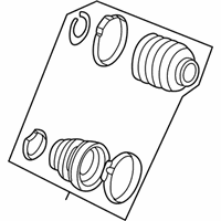Ford CV Boot - YS4Z-3A331-ZD Boot Kit, Front Passenger Side
