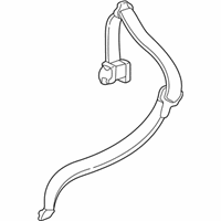Ford Freestyle Seat Belt - 6F9Z-74611B68-CC Lap & Shoulder Belt, Charcoal, Rear Center Passenger Side