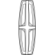 Ford LC5Z-8213-AB Emblem Assembly - Radiator Grille Ford LC5Z-8213-AB Emblem Assembly - Radiator Grille