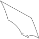Ford LC5Z-7825712-E Door Glass, Green, Rear Passenger Side Ford LC5Z-7825712-E Door Glass, Green, Rear Passenger Side
