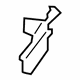 Ford BK3Z-61513A03-A Upper Extension Bracket, Inner Driver Side
