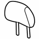 Ford 8L8Z-78611A08-AB Headrest, Center, Charcoal Black, Rear Ford 8L8Z-78611A08-AB Headrest, Center, Charcoal Black, Rear