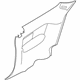 Ford 8S4Z-6331013-AB Lower Quarter Trim, Black, Rear Driver Side
