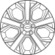 Ford JB5Z-1007-C Wheel, Alloy Ford JB5Z-1007-C Wheel, Alloy