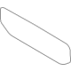 Ford BK3Z-28420A34-A Glass Weatherstrip, Rear Ford BK3Z-28420A34-A Glass Weatherstrip, Rear