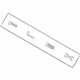 Ford DA8Z-16606-A Nameplate, Front Ford DA8Z-16606-A Nameplate, Front