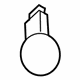 Ford F5DZ-13466-B Tail Lamp Bulb, Lower Outer Ford F5DZ-13466-B Tail Lamp Bulb, Lower Outer