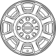 Ford PC3Z-1007-H Wheel, Alloy, Black Ford PC3Z-1007-H Wheel, Alloy, Black