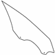 Ford CJ5Z-7821411-A Door Glass, Front Driver Side