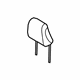 Ford LB5Z-78611A08-DC Headrest, Sandstone, Front Ford LB5Z-78611A08-DC Headrest, Sandstone, Front