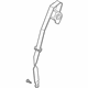 Ford JL1Z-78611B64-AH Lap & Shoulder Belt, Sandstone, Center