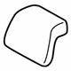 Ford BA8Z-74501A04-AD Headrest Cover, Black, Rear