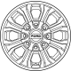 Ford PC3Z-1007-F Wheel, Alloy, Sparkle Silver Ford PC3Z-1007-F Wheel, Alloy, Sparkle Silver